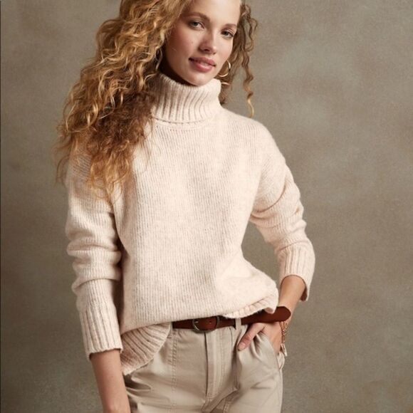 Banana Republic Petite Cozy Oversized Turtleneck Sweater - Picture 1 of 10